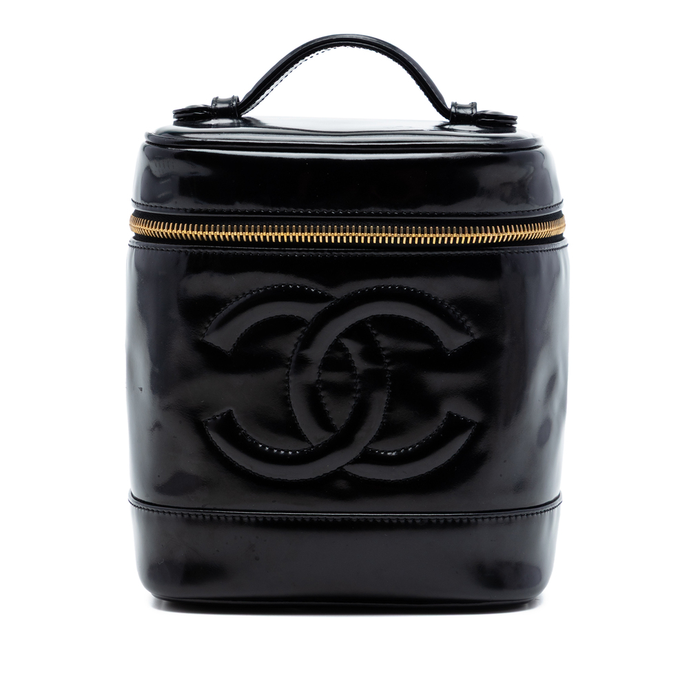 Pre-Loved Chanel CC Patent Vanity Bag
